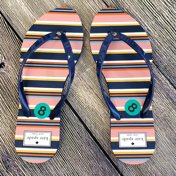 🌸KATE SPADE MULTI COLOR FLIP FLOPS - Picture 8 of 13